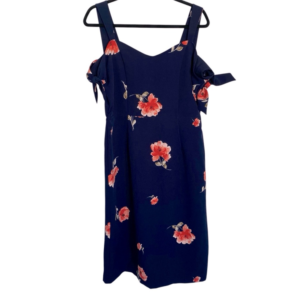 Ashley Graham Dress Women’s Size 14 Navy Blue Floral